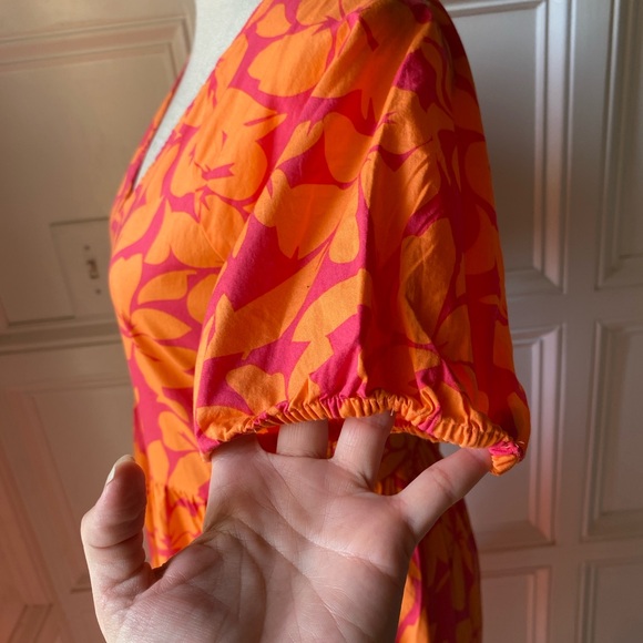 J CREW TROPICAL HAWAIIAN PRINT MIDI DRESS TIERED SIZE 4 - Picture 4 of 8